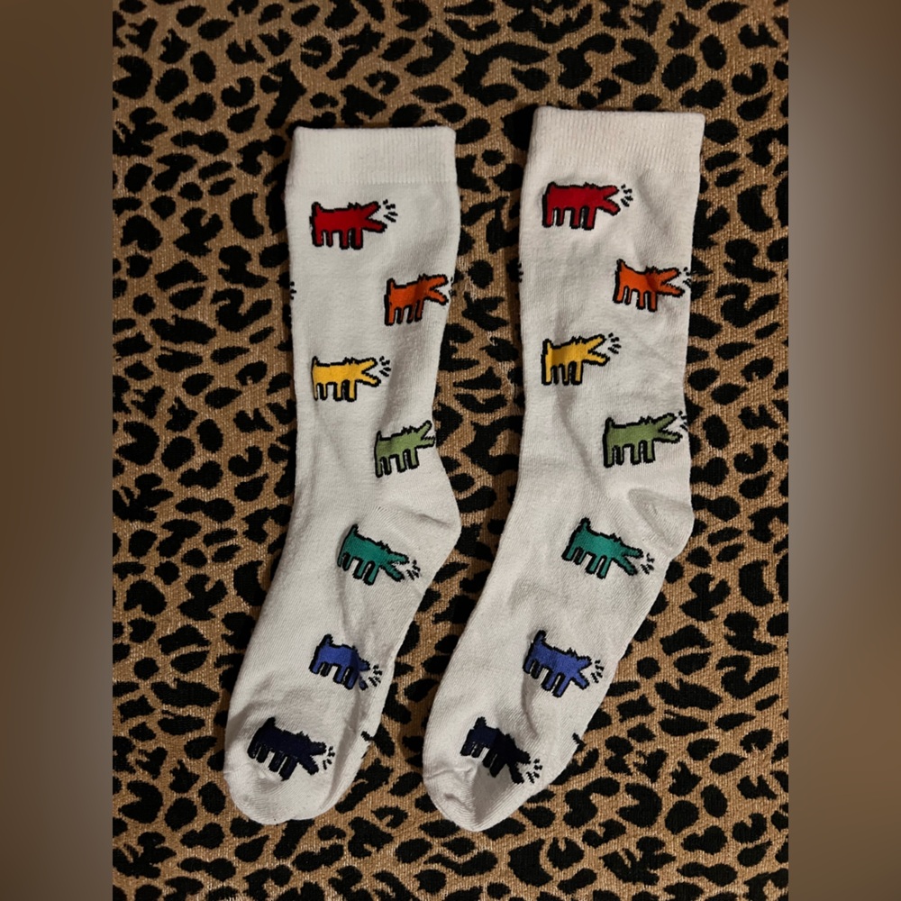Keith Haring Socks 🧦  Colorful Animal Print Socks